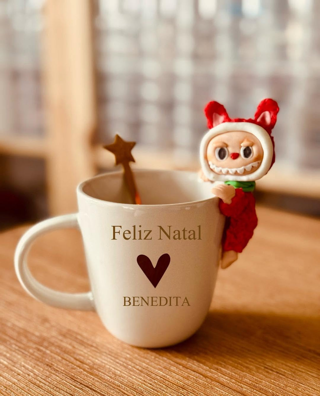 Caneca Personalizada com Colher Labubu