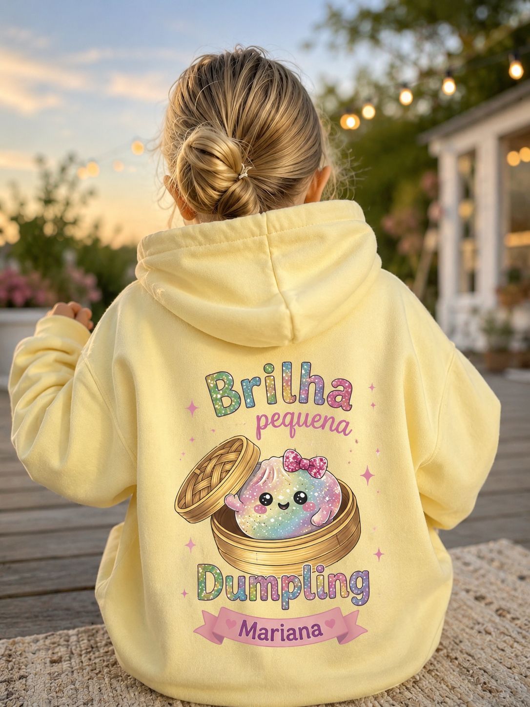 Sweat com Capuz Dumpling com Nome