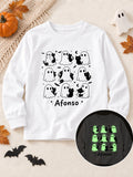 Sweat Fantasmas Brilha no Escuro com Nome